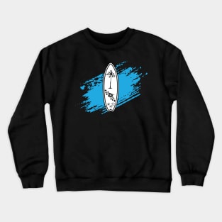 White Surfboard Crewneck Sweatshirt